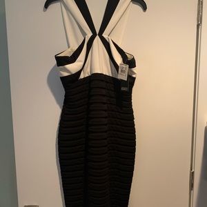 Black and white Bandeau dress